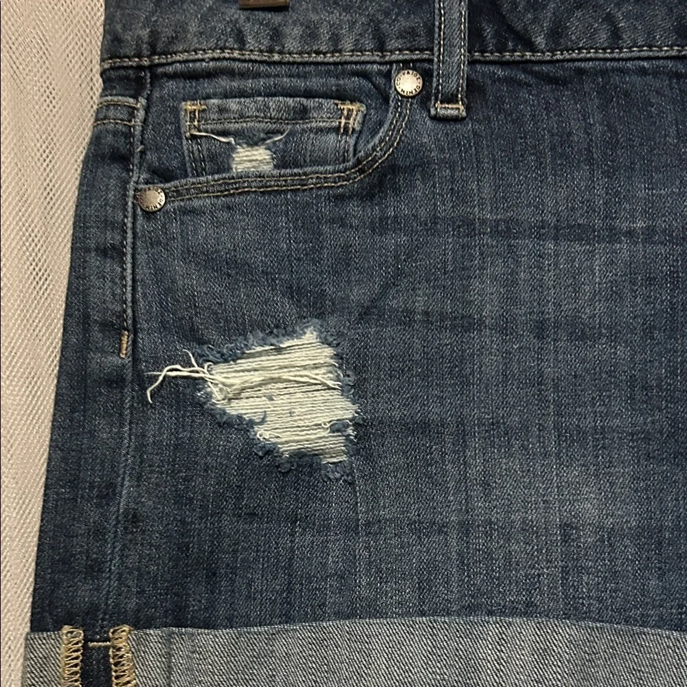 Denim Blue Distressed short Shorts